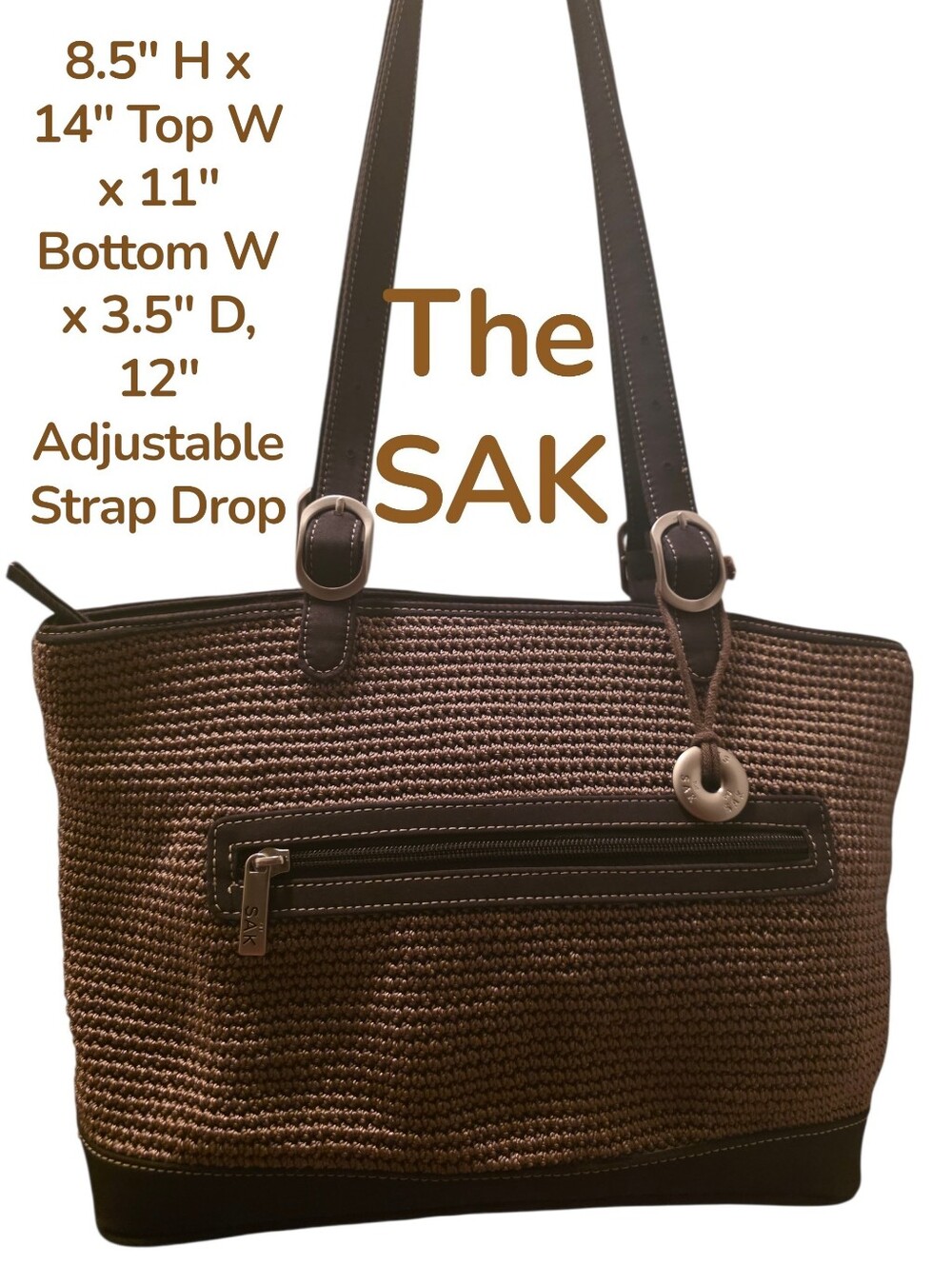 The Sak Brown Woven Shoulder Tote